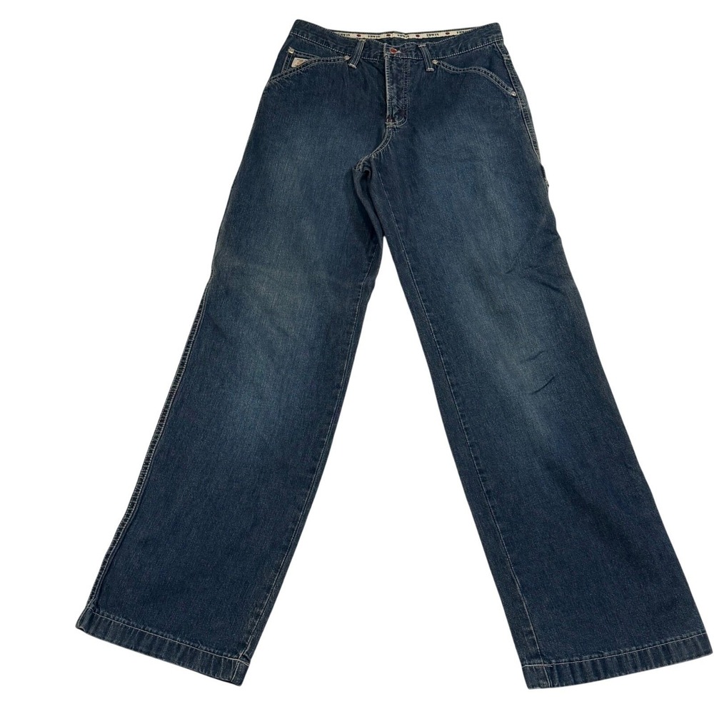 Edwin Jeans Blue Denim Straight Leg Dark Wash Made In Canada Mens W30 L34